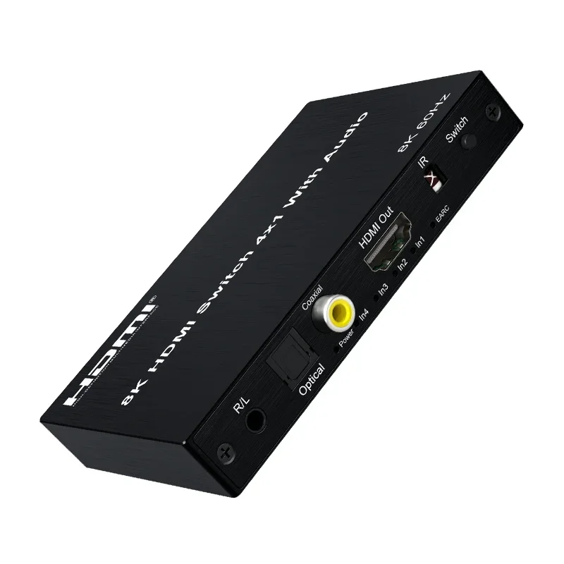 In stock8K 60Hz HDMI Switcher 4x1 HDMI Switch 4 in 1 Out With Audio
In stock8K 60Hz HDMI Switcher 4x1 HDMI Switch 4 in 1 Out With Audio