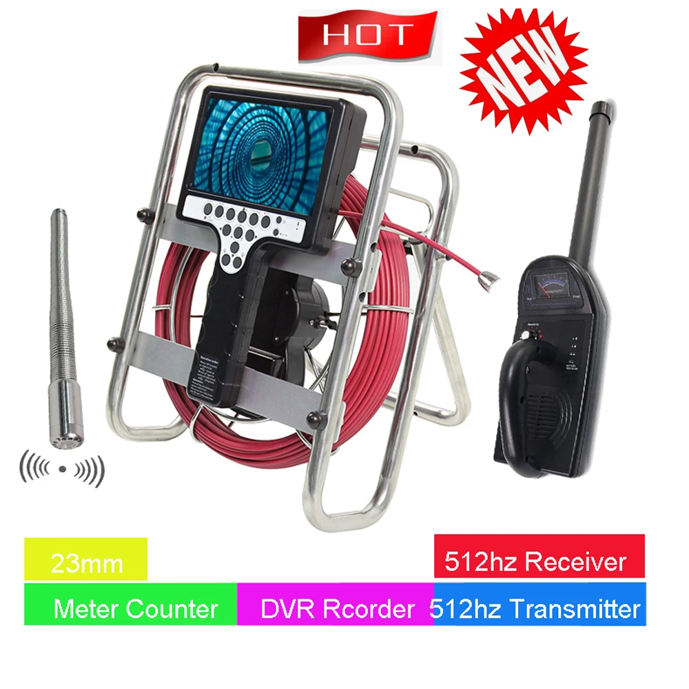 20M waterproof meter counter DVR Drain Sewer Inspection Video Camera video Endoscope camera Borescope camera with 512hz receiver
20M waterproof meter counter DVR Drain Sewer Inspection Video Camera video Endoscope camera Borescope camera with 512hz receiver