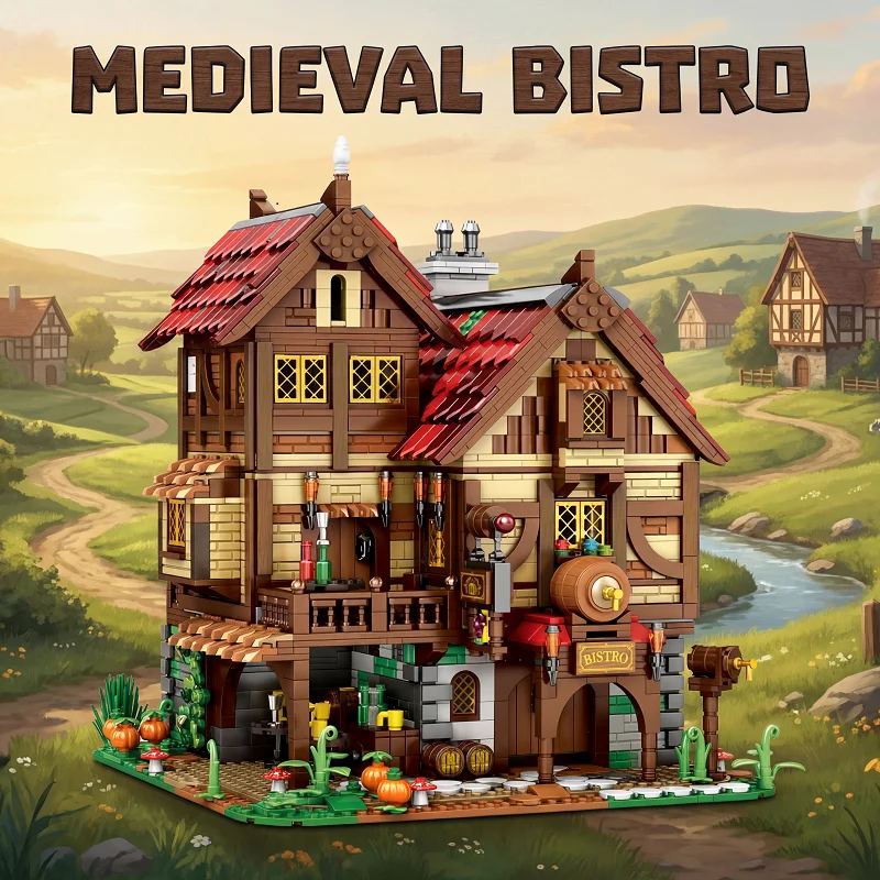Medieval Bistro European Century Buildings Blocks City View Store Architecture Brick Model Kit Boys Toy Adults Kid Gift 2831PCS
Medieval Bistro European Century Buildings Blocks City View Store Architecture Brick Model Kit Boys Toy Adults Kid Gift 2831PCS