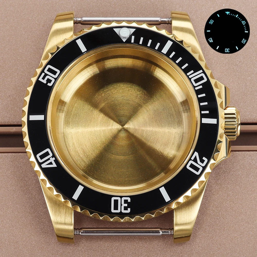 Pvd Gold NH35 40mm Watch Case C3 Luminous Ceramic Bezel Sapphire Glass For SUB NH35 NH36 NH38 NH34 Miyota8215 ETA2824 28.5mmDial
Pvd Gold NH35 40mm Watch Case C3 Luminous Ceramic Bezel Sapphire Glass For SUB NH35 NH36 NH38 NH34 Miyota8215 ETA2824 28.5mmDial