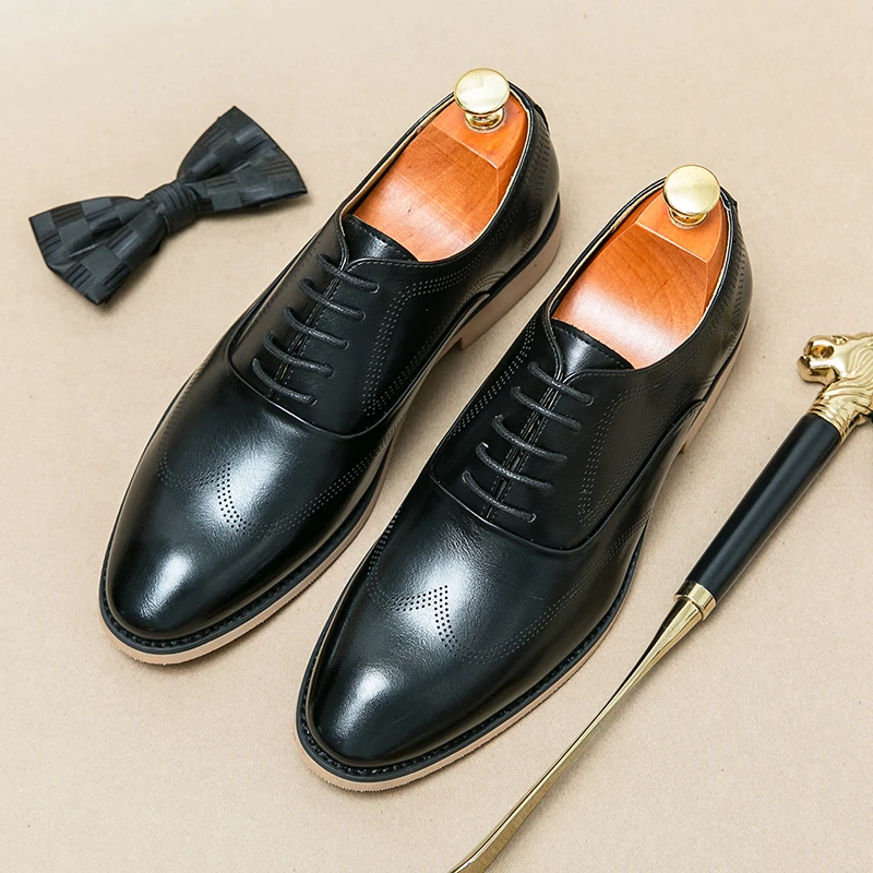 Italian Brand Split Leather Shoes for Men's Designer New Men's Brogue Shoes Groom's Wedding Pointed Shoes Versatile Brown
Italian Brand Split Leather Shoes for Men's Designer New Men's Brogue Shoes Groom's Wedding Pointed Shoes Versatile Brown