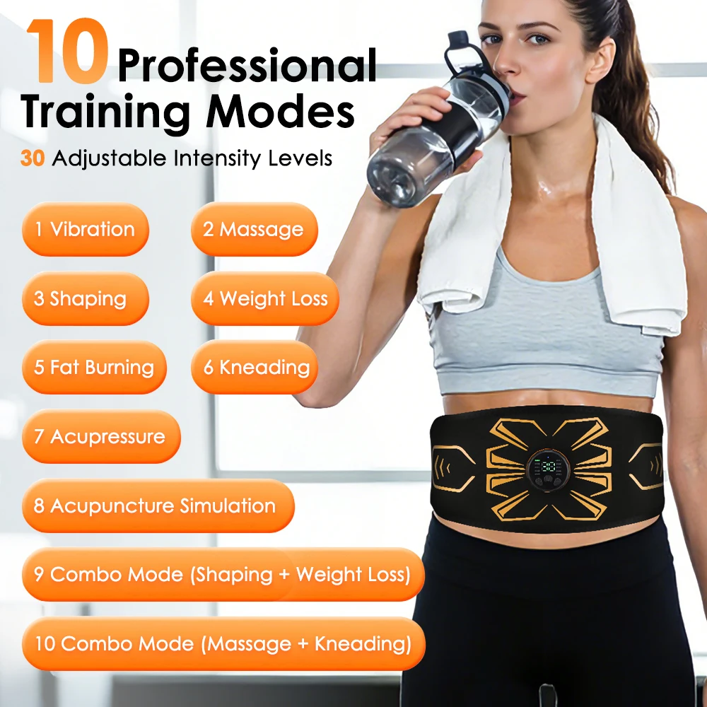 EMS Smart Muscle Toner Abdominal Toning Belt Abs Trainer USB Recharge Body Massager Home Gym Training Fitness Equipment
EMS Smart Muscle Toner Abdominal Toning Belt Abs Trainer USB Recharge Body Massager Home Gym Training Fitness Equipment