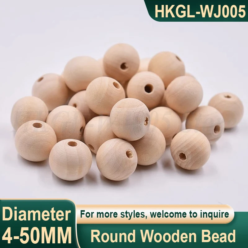 4-50mm Natural Round Wooden Bead Through Hole Round Wooden Ball Smooth Round Loose Bead Spacer Bead for Bracelet Necklace DIY
4-50mm Natural Round Wooden Bead Through Hole Round Wooden Ball Smooth Round Loose Bead Spacer Bead for Bracelet Necklace DIY