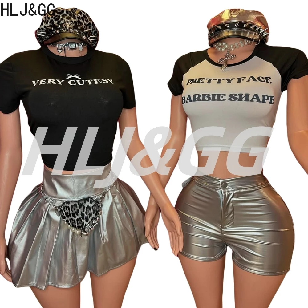 HLJ&GG Y2K Fashion Letter Print Tshirt Two Piece Sets Women Round Neck Short Sleeve Slim Crop Top And Pleated Mini Skirt Outfits
HLJ&GG Y2K Fashion Letter Print Tshirt Two Piece Sets Women Round Neck Short Sleeve Slim Crop Top And Pleated Mini Skirt Outfits