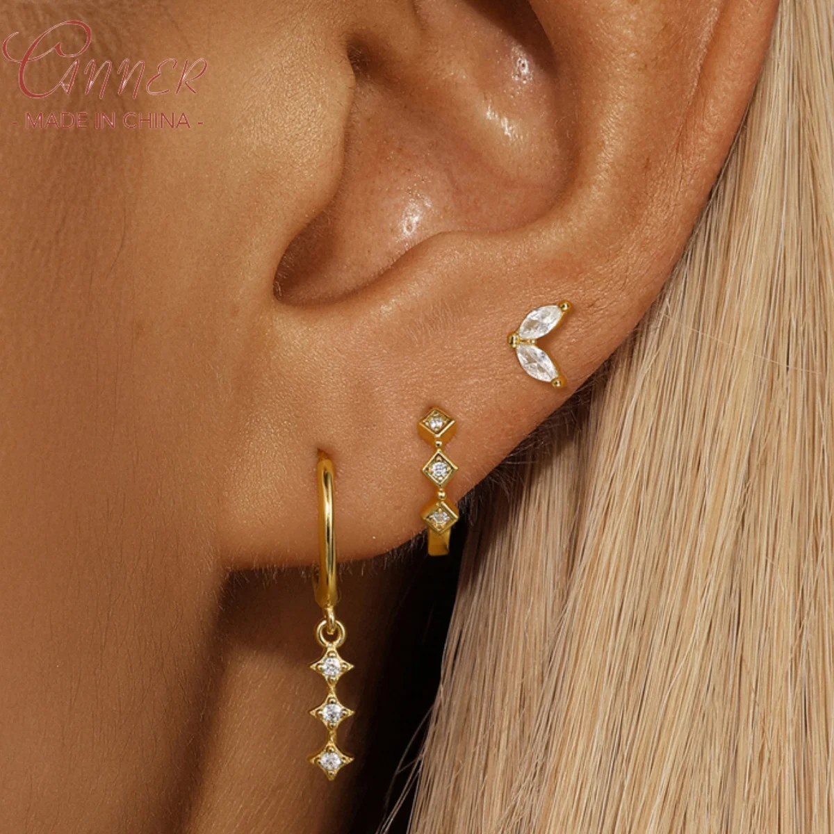 CANNER 3Pc 925 Sterling Silver Versatile Four Star Pendant Earrings Set For Women 18K Gold Simple Pentagram Zircon Ins Jewelry
CANNER 3Pc 925 Sterling Silver Versatile Four Star Pendant Earrings Set For Women 18K Gold Simple Pentagram Zircon Ins Jewelry