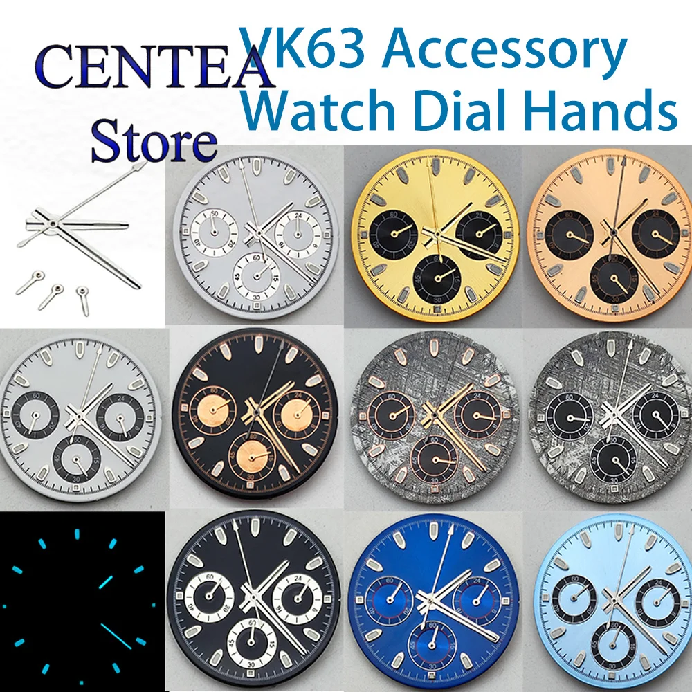 RICHUS 29.5mm VK63 Watch Dial Watch Hands Black Sky Blue Gray Rose Gold Watch Dial Luminous Suitable for VK63 Quartz Movement
RICHUS 29.5mm VK63 Watch Dial Watch Hands Black Sky Blue Gray Rose Gold Watch Dial Luminous Suitable for VK63 Quartz Movement