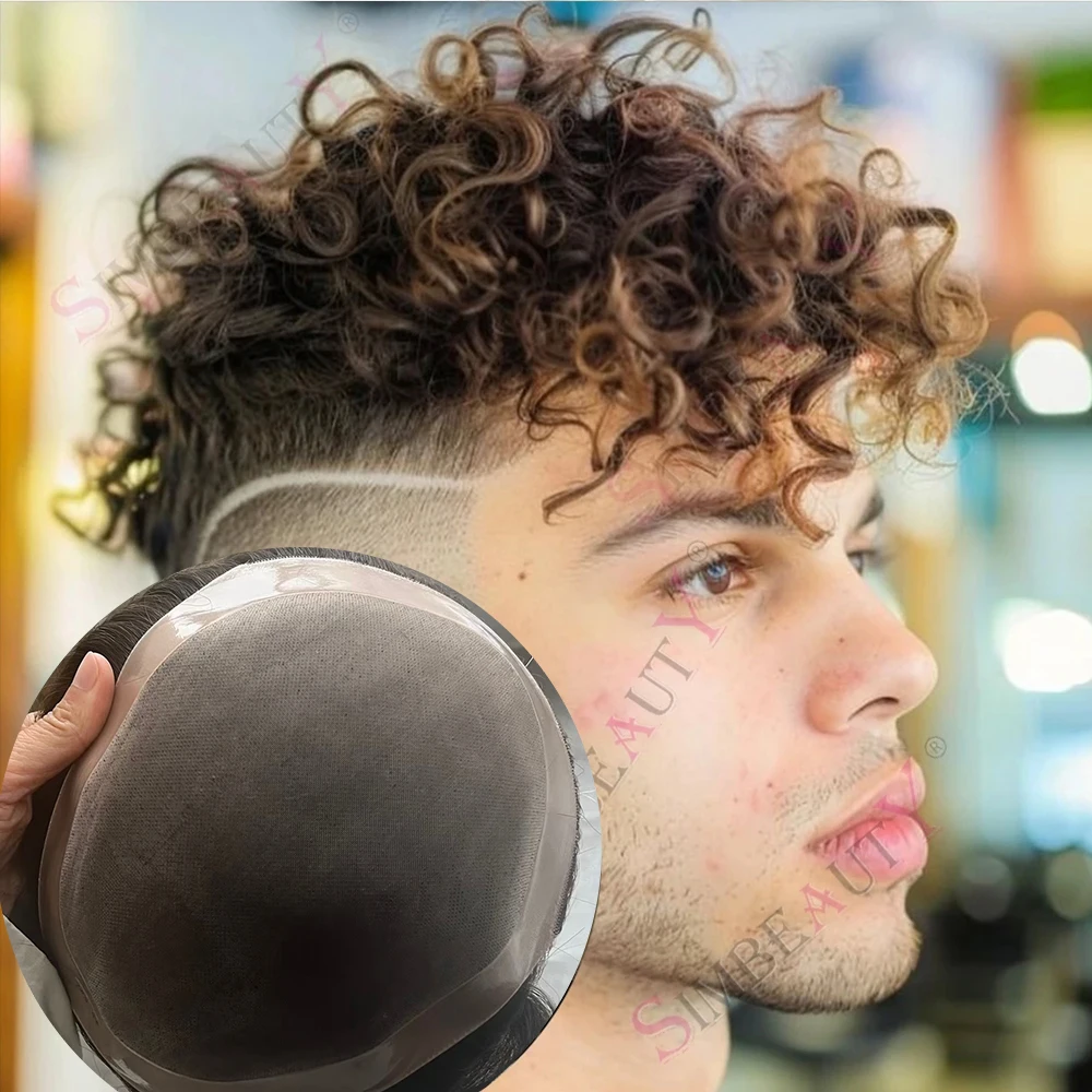 Men's Blonde Black 100% Human Hair Toupee 18mm 20mm 15mm Curly Durable Fine Mono Prosthesis Capillary Natural Frontline System
Men's Blonde Black 100% Human Hair Toupee 18mm 20mm 15mm Curly Durable Fine Mono Prosthesis Capillary Natural Frontline System