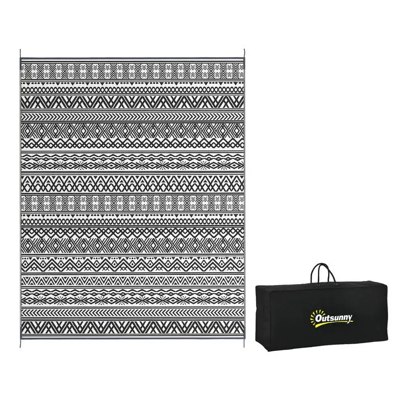 Reversible Outdoor Rug Carpet RV Camping Rugs with Carry Bag, 8' x 10', Gray & Cream White Boho
Reversible Outdoor Rug Carpet RV Camping Rugs with Carry Bag, 8' x 10', Gray & Cream White Boho