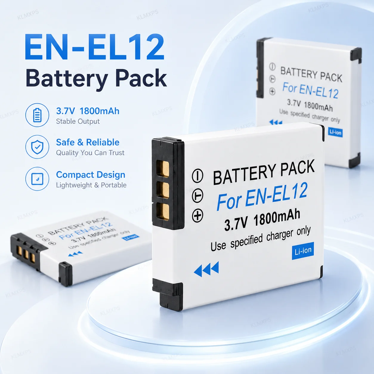 Replacement 1800mAh EN-EL12 EN EL12 Spare Battery for Nikon COOLPIX S9100 S9200 S8200 P300 P310
Replacement 1800mAh EN-EL12 EN EL12 Spare Battery for Nikon COOLPIX S9100 S9200 S8200 P300 P310