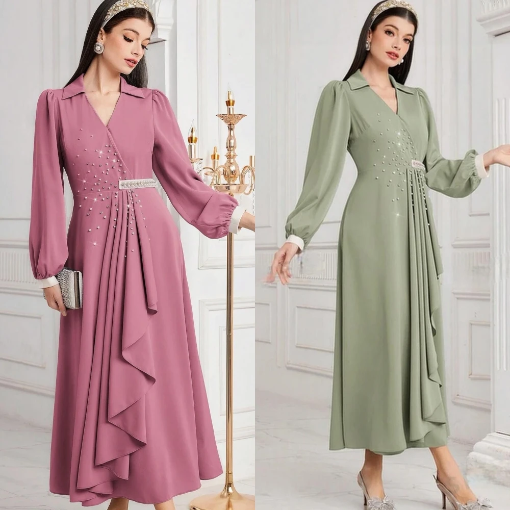 Customized Jersey Sequined Clubbing Straight V-Neck Bespoke Occasion Gown Midi Dresses
Customized Jersey Sequined Clubbing Straight V-Neck Bespoke Occasion Gown Midi Dresses