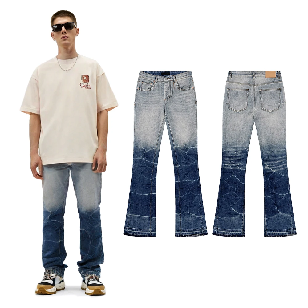 Streetwear Baggy Denim Flared Jeans with Bleach Wash Hiphop Street Style Cotton Vintage Distressed Casual Loose Flare Pants Mens
Streetwear Baggy Denim Flared Jeans with Bleach Wash Hiphop Street Style Cotton Vintage Distressed Casual Loose Flare Pants Mens