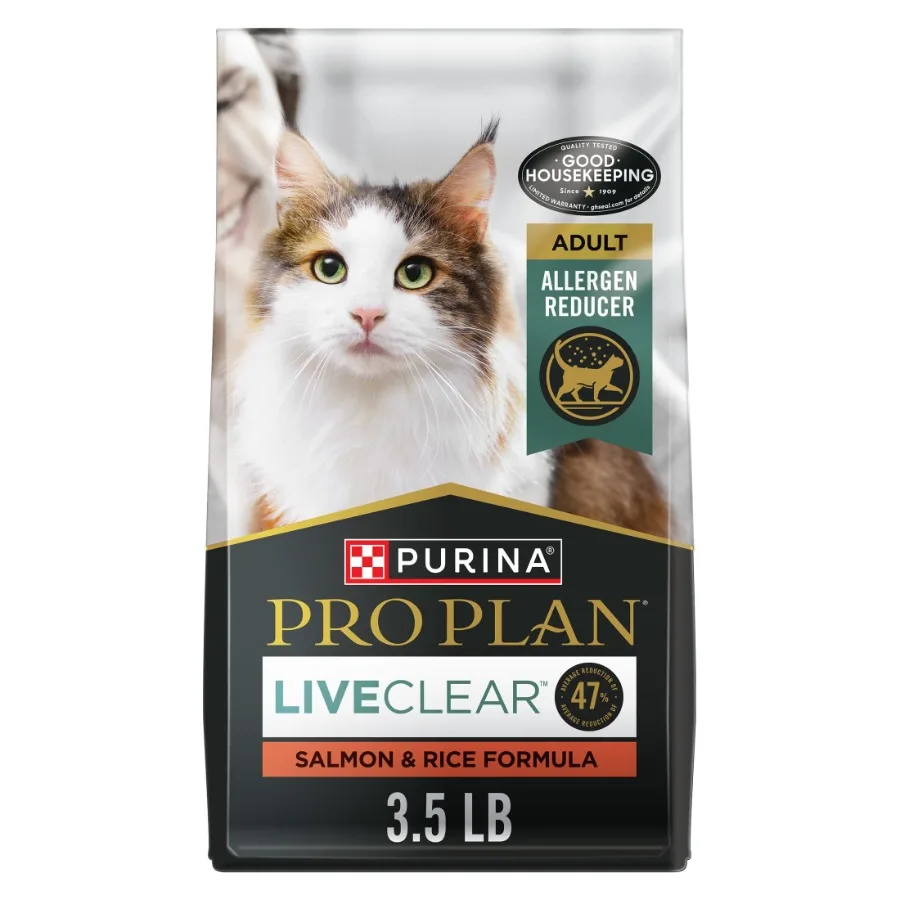 Allergen Reducing, High Protein Cat Food, LIVECLEAR Salmon and Rice Formula, 3.5 lb. Bag
Allergen Reducing, High Protein Cat Food, LIVECLEAR Salmon and Rice Formula, 3.5 lb. Bag