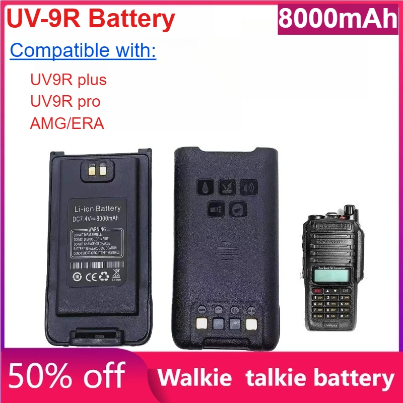 UV-9R Walkie Talkie Замена литий-ионного аккумулятора Type-C для зарядки Baofeng UV-9Rplus/9Rpro/AMG/ERA Ham Radio 
UV-9R Walkie Talkie Замена литий-ионного аккумулятора Type-C для зарядки Baofeng UV-9Rplus/9Rpro/AMG/ERA Ham Radio