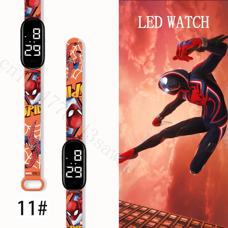 MINISO Spiderman Kid's Watches Men Sport Wristband Bracelet Waterproof Children Digital Watch Boys LED Clock Gift
MINISO Spiderman Kid's Watches Men Sport Wristband Bracelet Waterproof Children Digital Watch Boys LED Clock Gift