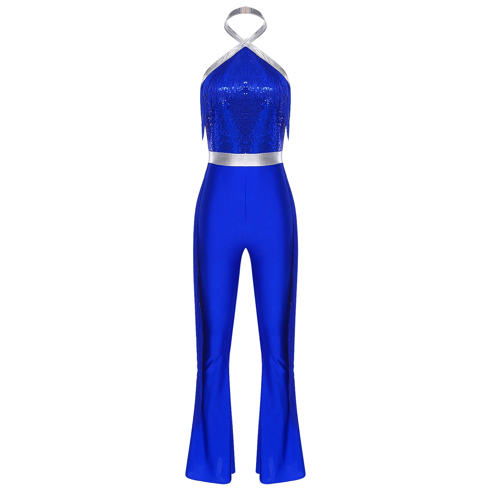 Women 60s 70s Disco Costume Hippie Dance Halloween Carnival Party Jazz Latin Dance Costumes Shiny Metallic Bodysuit Jumpsuit
Women 60s 70s Disco Costume Hippie Dance Halloween Carnival Party Jazz Latin Dance Costumes Shiny Metallic Bodysuit Jumpsuit