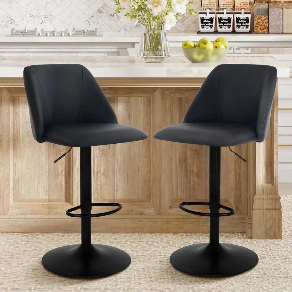 Adjustable Swivel Bar Stools Set of 2, PU Leather Upholstered, Counter Height with Full Backrest for Kitchen Island or Dining Ro
Adjustable Swivel Bar Stools Set of 2, PU Leather Upholstered, Counter Height with Full Backrest for Kitchen Island or Dining Ro