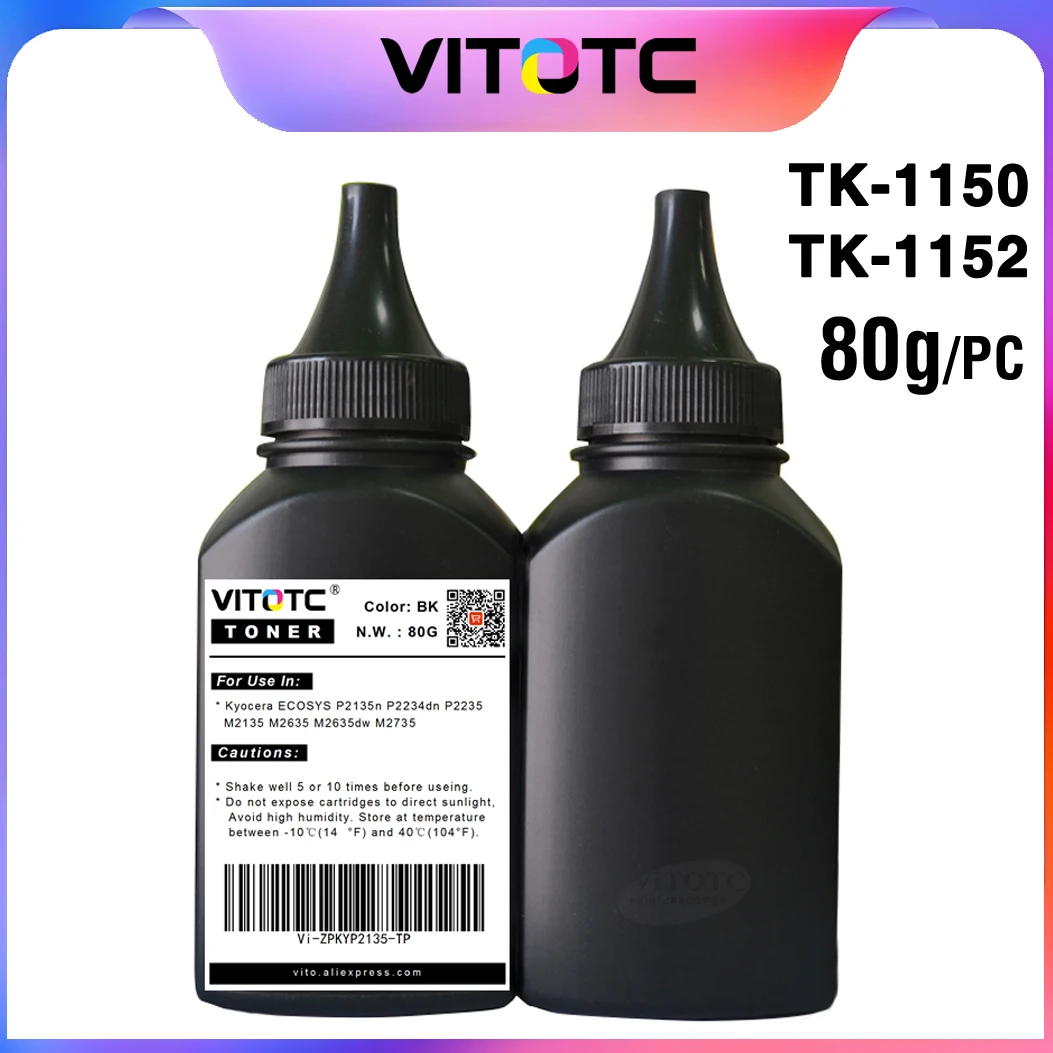 Compatible TK-1150 TK-1152 P2234dn M2635dw Toner Powder for Kyocera ECOSYS P2235 M2135 M2635 M2735 P2135n Laser Printer
Compatible TK-1150 TK-1152 P2234dn M2635dw Toner Powder for Kyocera ECOSYS P2235 M2135 M2635 M2735 P2135n Laser Printer