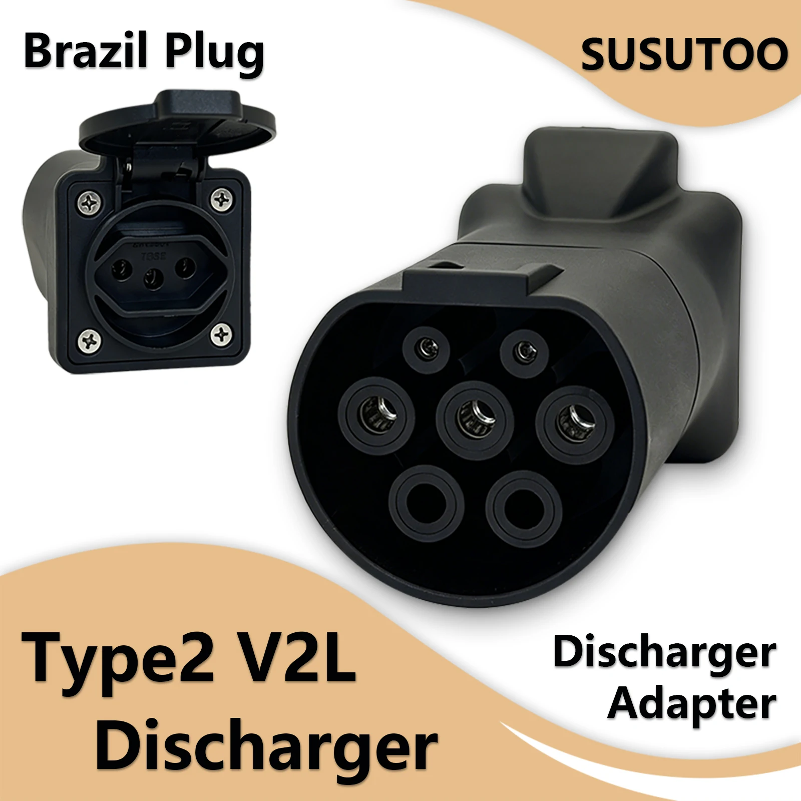 TYPE2 V2L Discharge Adapter 16A EV Power Vehicle to Load Connector For BYD ZEEKR XPENG Deepal MG Geely Chery Mazda Brazil Socket
TYPE2 V2L Discharge Adapter 16A EV Power Vehicle to Load Connector For BYD ZEEKR XPENG Deepal MG Geely Chery Mazda Brazil Socket