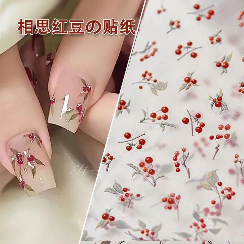Красные наклейки для ногтей в китайском стиле с французским желе, в форме бобов, красные бобы, милые самоклеящиеся стикеры для маникюра DIY на Новый год
Красные наклейки для ногтей в китайском стиле с французским желе, в форме бобов, красные бобы, милые самоклеящиеся стикеры для маникюра DIY на Новый год