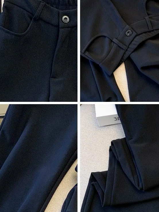 High Waist Slim Fit Casual Pants for Women plus Size Bell Bot Faionable Spring Elastic Leisure Trousers Anti Aging
High Waist Slim Fit Casual Pants for Women plus Size Bell Bot Faionable Spring Elastic Leisure Trousers Anti Aging