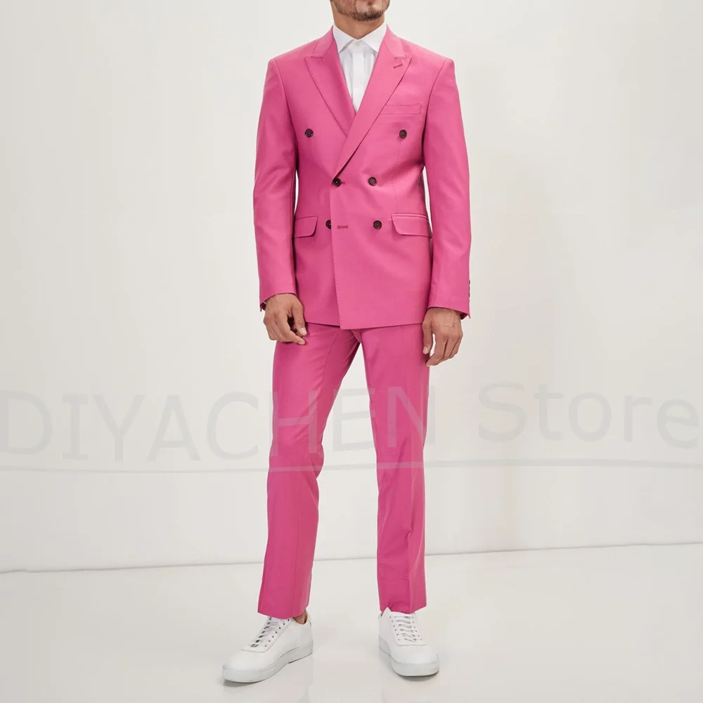 Men's Double Breasted Suit Set Slim Fit Tailored Blazer and Pants Fashion Formal Party Wedding Tuxedo Male Suit 2 Piece
Men's Double Breasted Suit Set Slim Fit Tailored Blazer and Pants Fashion Formal Party Wedding Tuxedo Male Suit 2 Piece