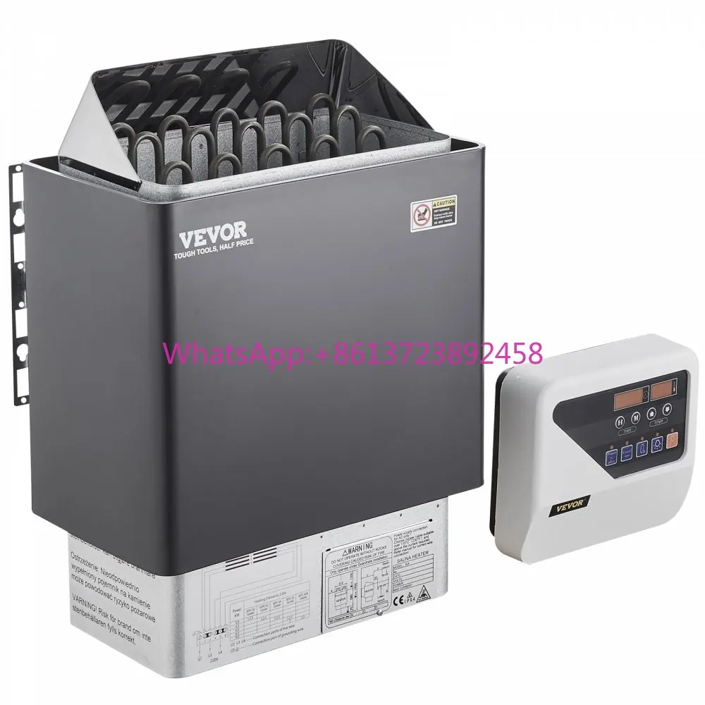 VEVOR Heater 9KW 220V Electric Sauna Stove Steam Bath Sauna Heater with External Digital Controller 3h Timer Adjustable Temp
VEVOR Heater 9KW 220V Electric Sauna Stove Steam Bath Sauna Heater with External Digital Controller 3h Timer Adjustable Temp