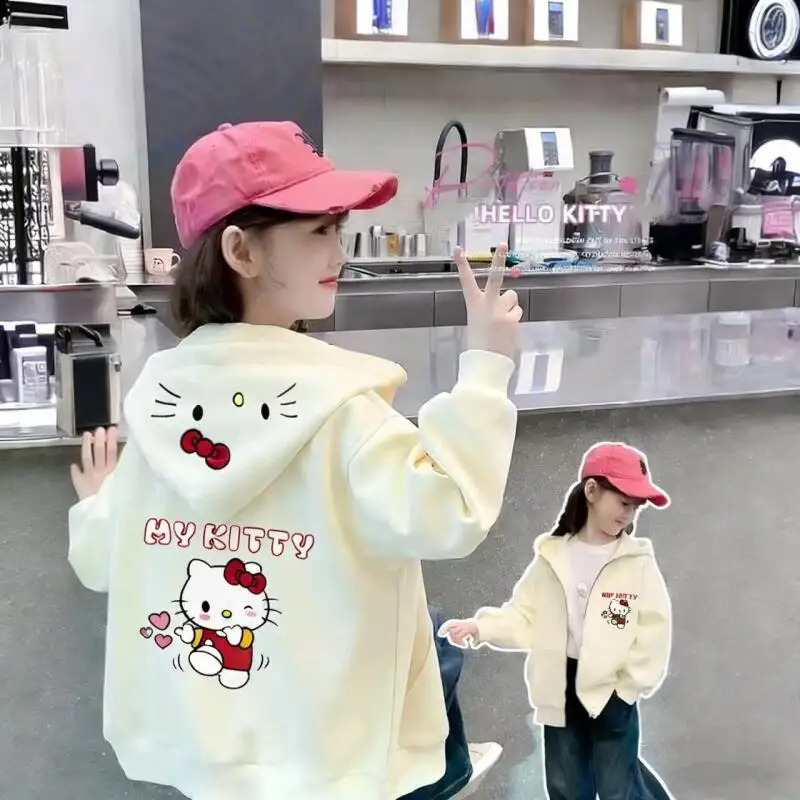 Детские бархатные толстовки с капюшоном Hello Kitty, модный кардиган Sanrio для девочек с мультяшным принтом, пальто для улицы, весенне-осенняя одежда, подарок для девочки, новинка
Детские бархатные толстовки с капюшоном Hello Kitty, модный кардиган Sanrio для девочек с мультяшным принтом, пальто для улицы, весенне-осенняя одежда, подарок для девочки, новинка