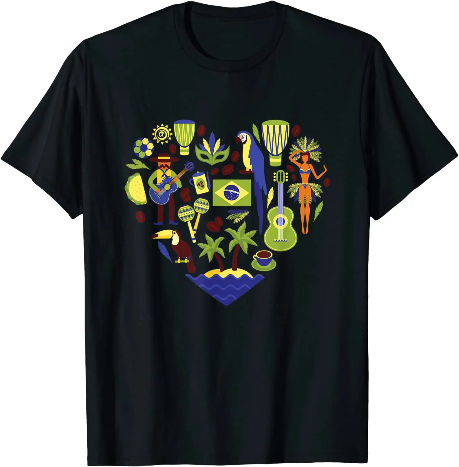 I Love Brazil Iconic Traditional Souvenir Gift Brazilian Men T-Shirt Short Sleeve Casual 100% Cotton O-Neck Summer Shirts
I Love Brazil Iconic Traditional Souvenir Gift Brazilian Men T-Shirt Short Sleeve Casual 100% Cotton O-Neck Summer Shirts