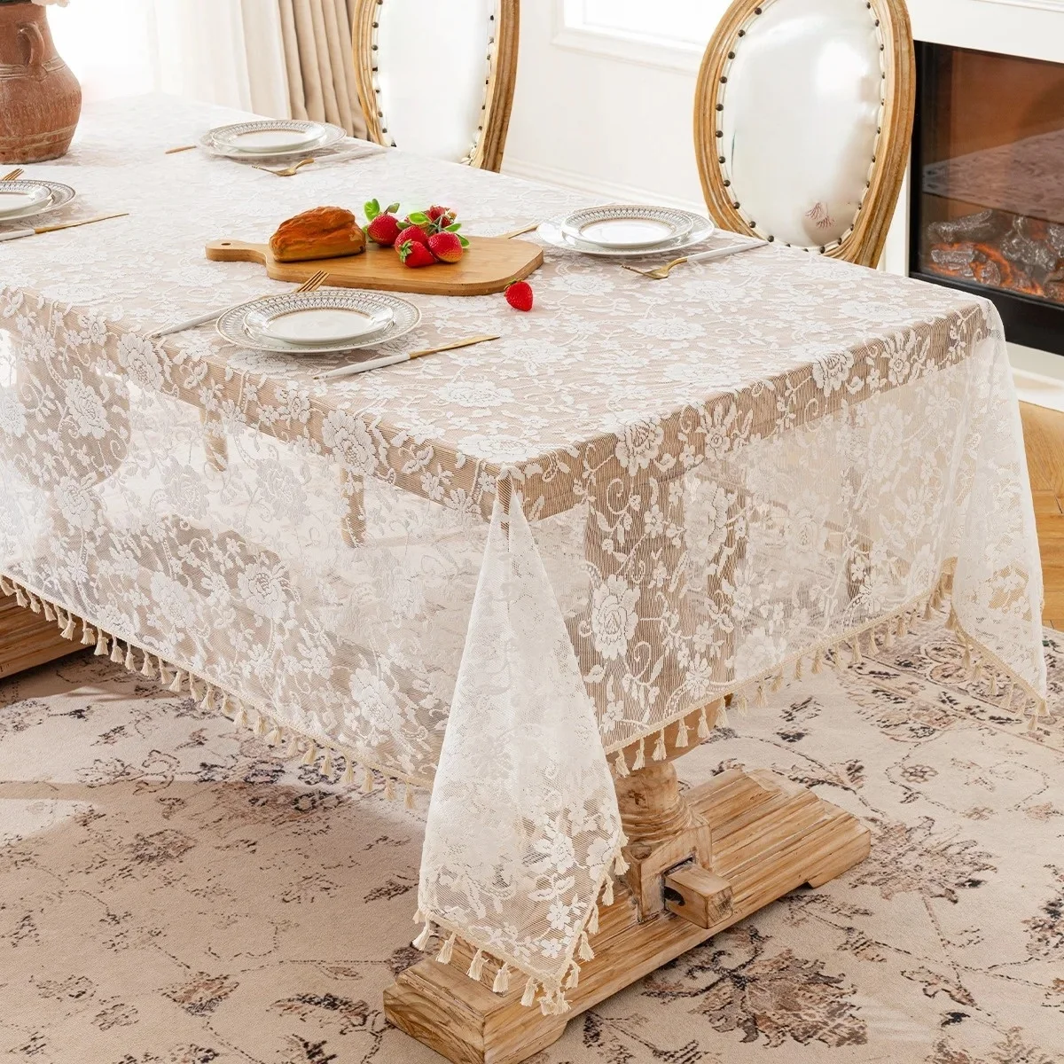 1PC Vintage Lace Flower Tablecloth Light Luxury High-end Rectangular Dining Table Cloth Anti Slip Tea Table Decoration Cloth
1PC Vintage Lace Flower Tablecloth Light Luxury High-end Rectangular Dining Table Cloth Anti Slip Tea Table Decoration Cloth