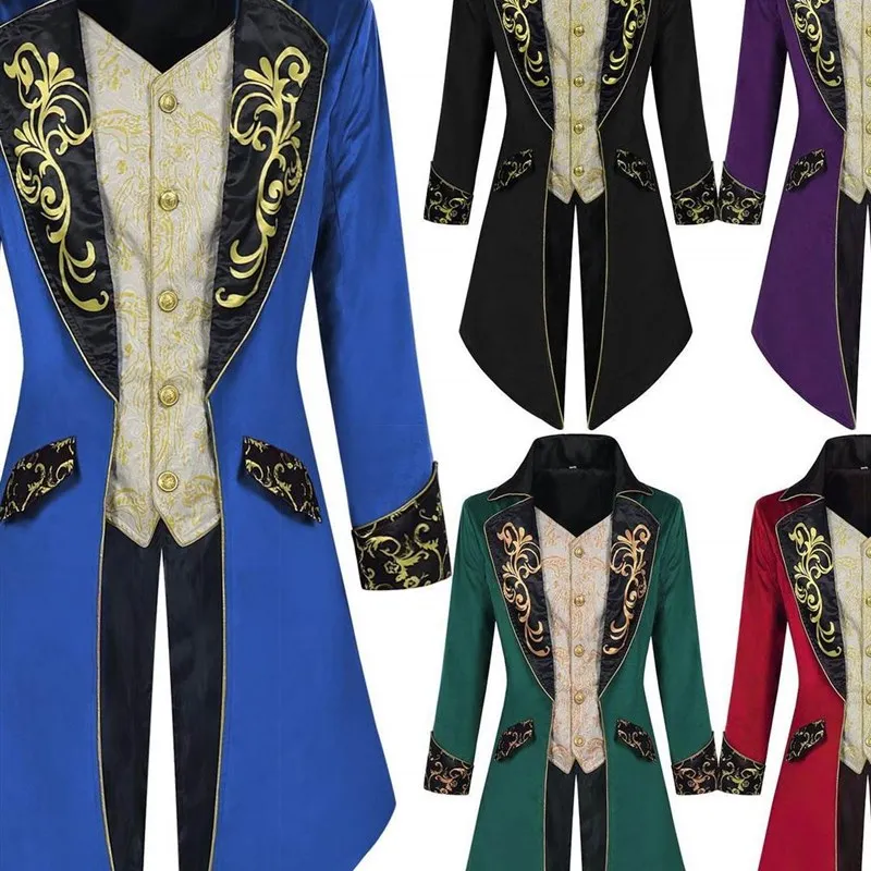 Men's Steam Punk Tuxedo Gothic Medieval Halloween Cosplay Outfit Original Frock Coat Tailored Fit Stage Performance Costume
Men's Steam Punk Tuxedo Gothic Medieval Halloween Cosplay Outfit Original Frock Coat Tailored Fit Stage Performance Costume