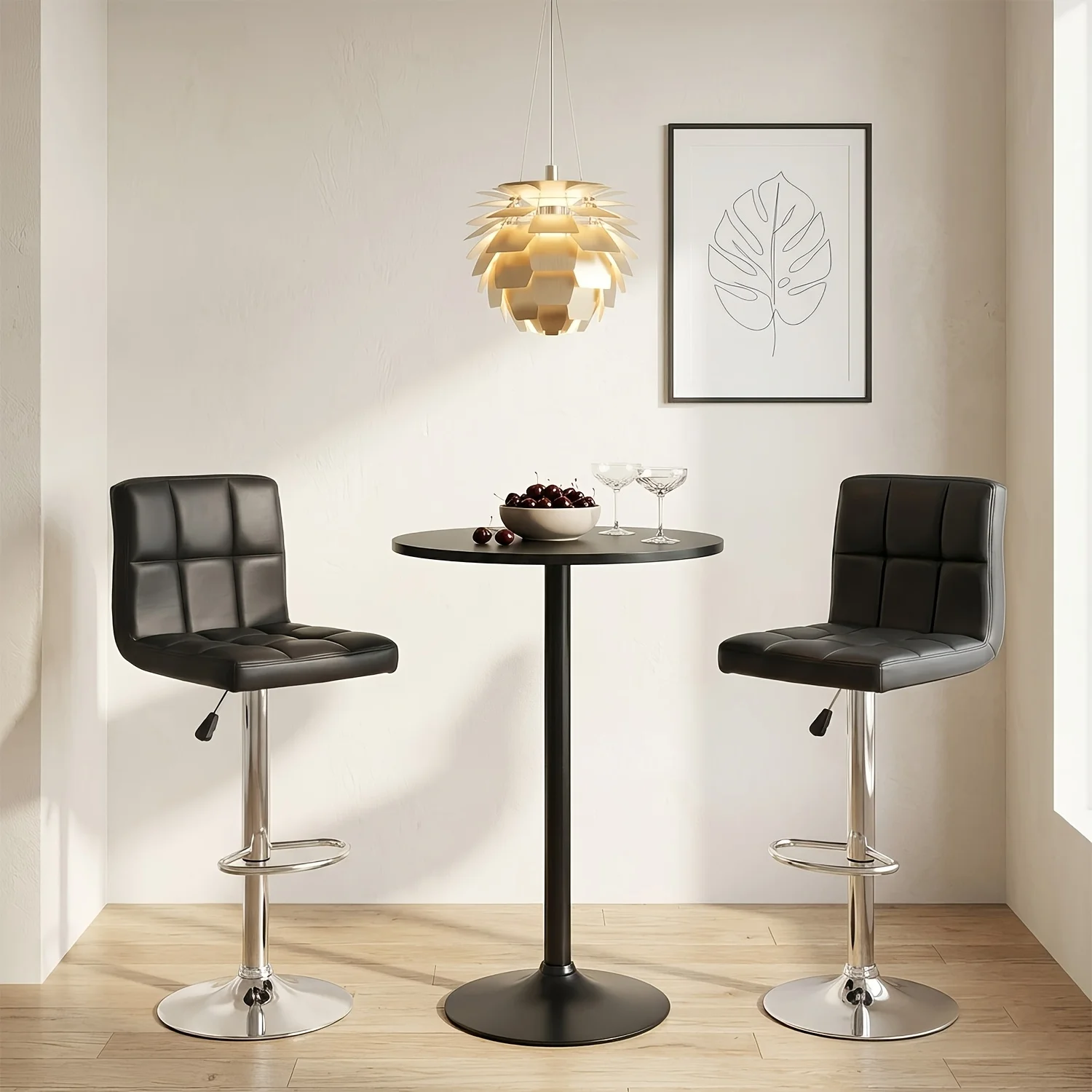 Bar Stool Set of 2, Bar Table Sold Separately, PU Leather Adjustable Swivel Stool
Bar Stool Set of 2, Bar Table Sold Separately, PU Leather Adjustable Swivel Stool