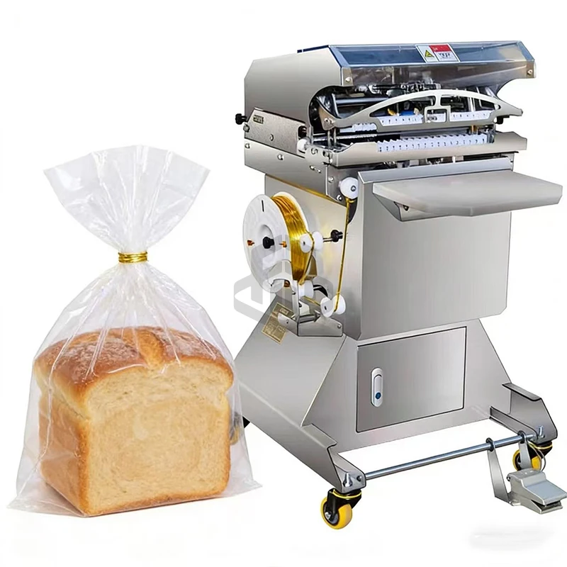 Auto Bread Bag Toast Twist Tie Sealing Machine Labor Saving Bread Bag Binder Strapping Binding Machine