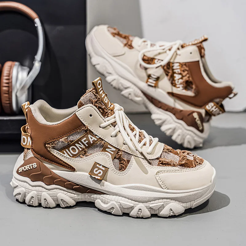 High-top Men's Sneakers Autumn New Comfortable Platform Shoes Fashion Designer Mens Versatile Basketball Shoes Кроссовки Мужские
High-top Men's Sneakers Autumn New Comfortable Platform Shoes Fashion Designer Mens Versatile Basketball Shoes Кроссовки Мужские