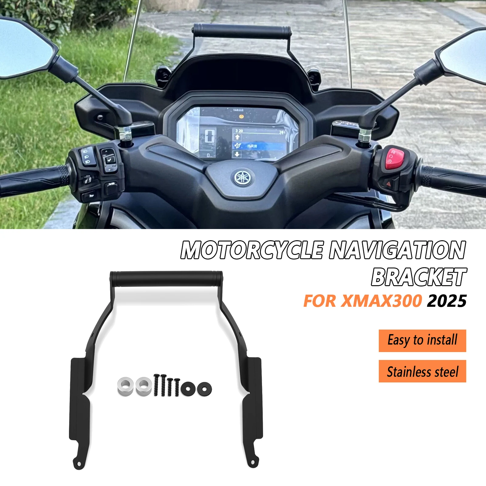 GPS Navigation Bracket Supporter Holder Mobile Phone Support Mount Mounting Adapter Stand Motorcycle For XMax 300 Tech Max 2025
GPS Navigation Bracket Supporter Holder Mobile Phone Support Mount Mounting Adapter Stand Motorcycle For XMax 300 Tech Max 2025