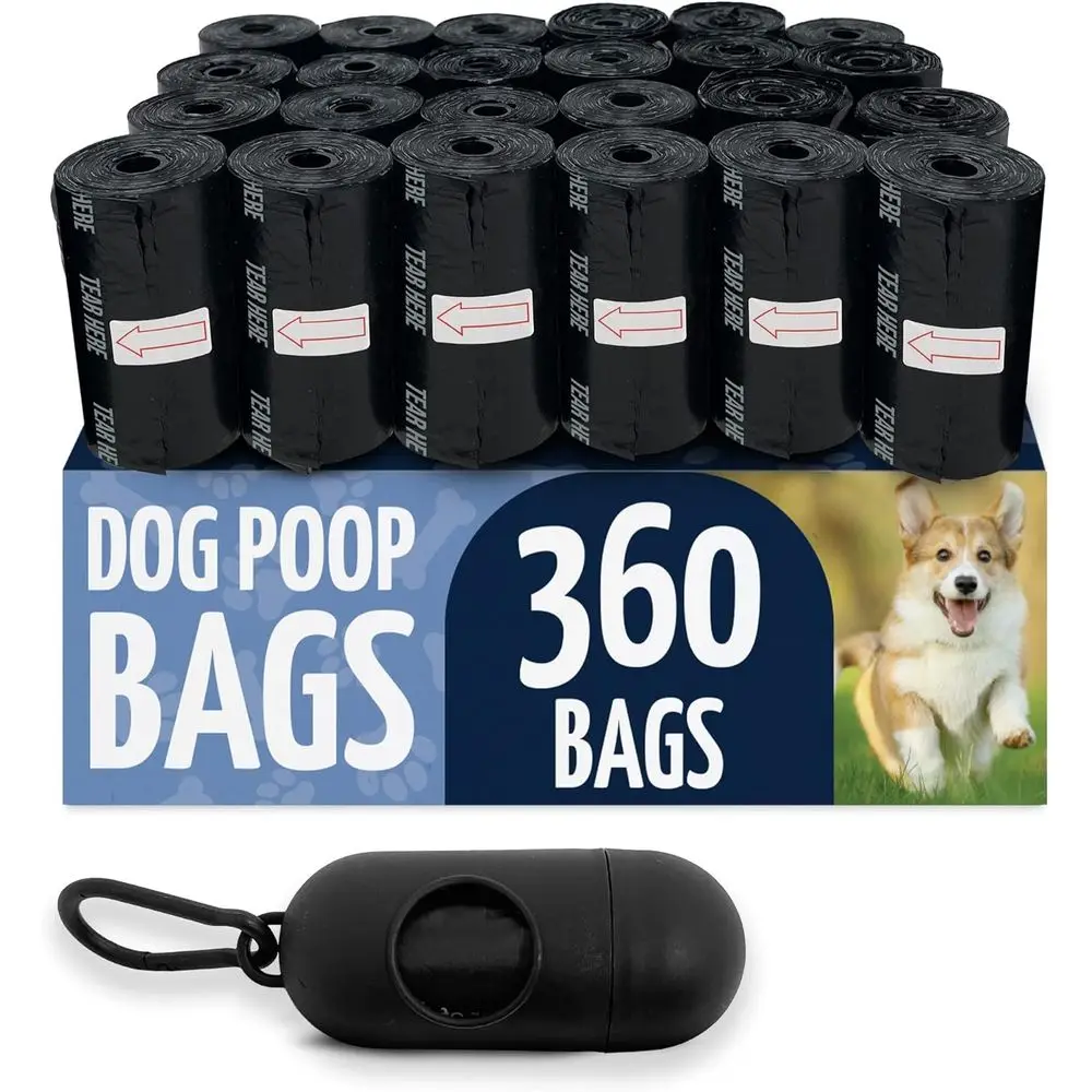 360 Pack Dog Waste Bags with Holder - 24 Rolls, Large 9x13 Unscented, Leak Proof Bags with Clip Dispenser
360 Pack Dog Waste Bags with Holder - 24 Rolls, Large 9x13 Unscented, Leak Proof Bags with Clip Dispenser