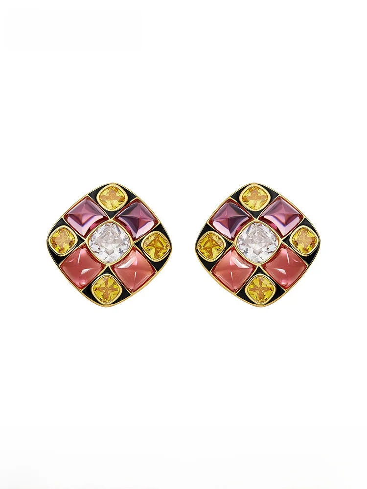Nana Jacqueline Diamond Cluster Earrings Vintage Sugar Tower Studs Birthday Gift Original Design Fashion Jewelry for Women
Nana Jacqueline Diamond Cluster Earrings Vintage Sugar Tower Studs Birthday Gift Original Design Fashion Jewelry for Women