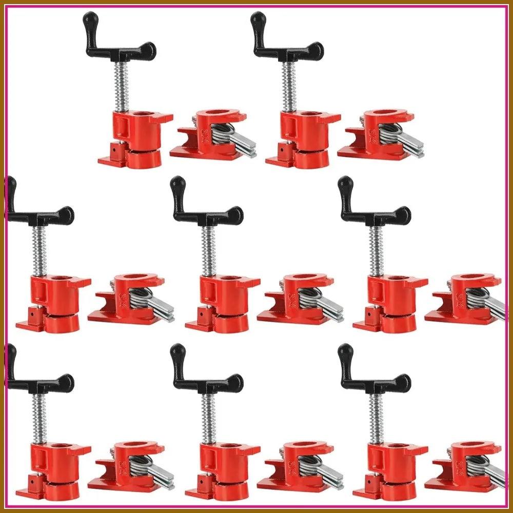 3/4" Wood Gluing Pipe Clamp Set | Pack of 8 Heavy Duty Quick Release Clamps for Workbench
3/4" Wood Gluing Pipe Clamp Set | Pack of 8 Heavy Duty Quick Release Clamps for Workbench