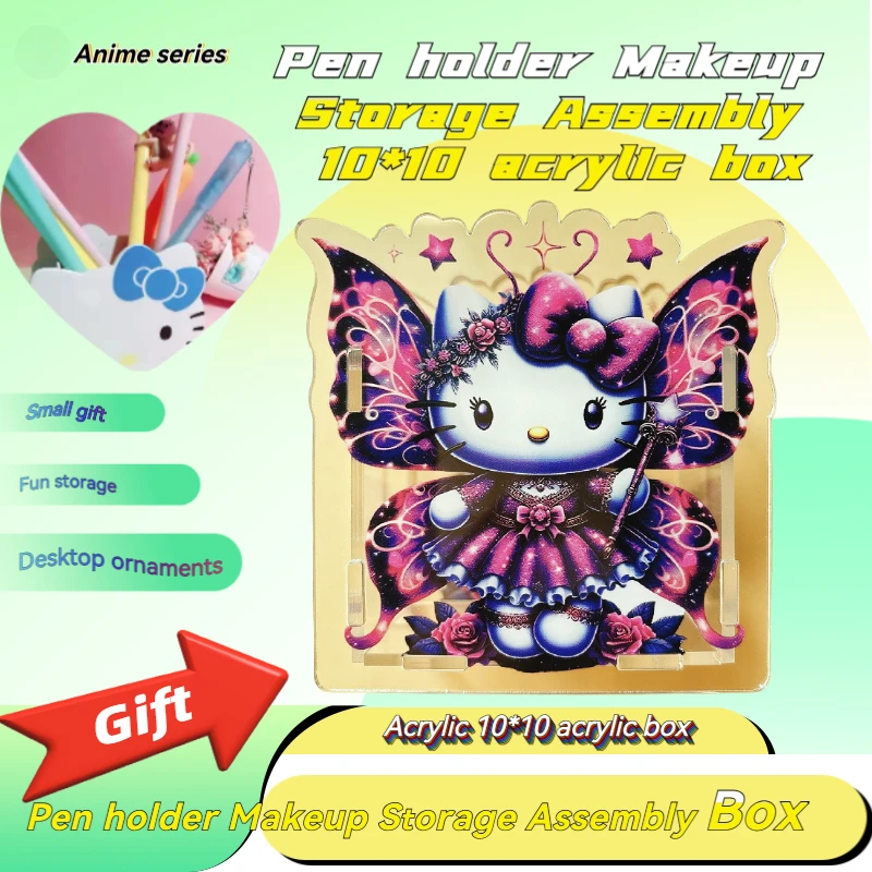 Hello Kitty Desktop Ornaments 10*10cm Acrylic Cartoon Anime KT Pen Makeup Storage Box Disney Snow White Exquisite Design Gift
Hello Kitty Desktop Ornaments 10*10cm Acrylic Cartoon Anime KT Pen Makeup Storage Box Disney Snow White Exquisite Design Gift