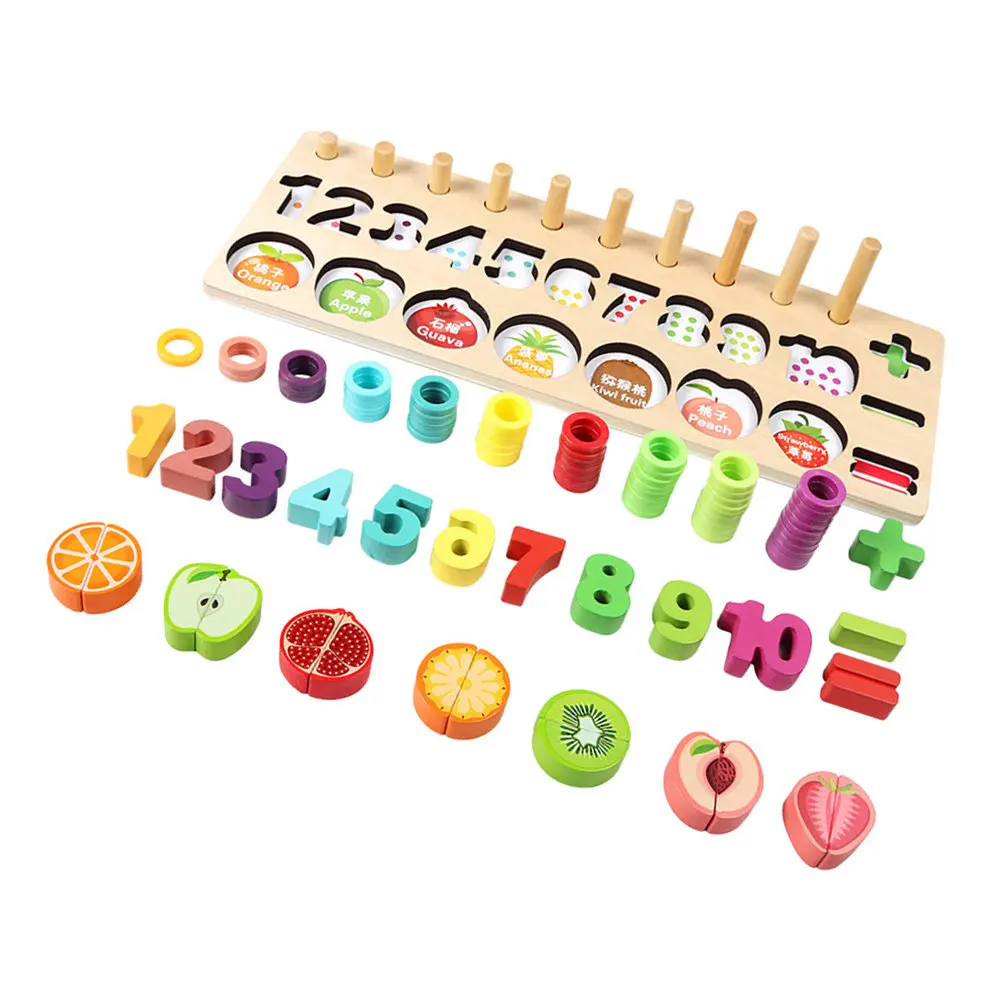 1Set Wooden Number Puzzle Fruit Matching Educational Plaything Early Education Learning Math Shapes Colors Cognitive Board
1Set Wooden Number Puzzle Fruit Matching Educational Plaything Early Education Learning Math Shapes Colors Cognitive Board