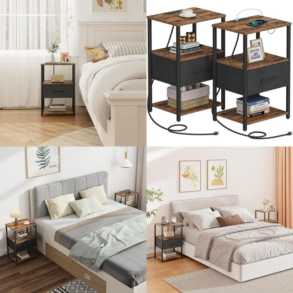 Набор из 2 тумбочек, прикроватная тумбочка с зарядной станцией, торцевой столик, прикроватная тумбочка с тканевым ящиком, приставной столик для гостиной a
Набор из 2 тумбочек, прикроватная тумбочка с зарядной станцией, торцевой столик, прикроватная тумбочка с тканевым ящиком, приставной столик для гостиной a