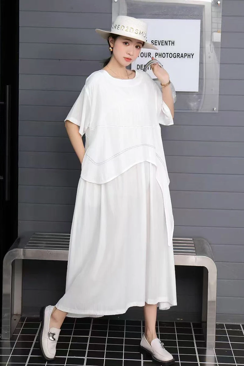 Лето 2025 г., новые элегантные женские свободные длинные платья с разрезом на шее, женское платье с коротким рукавом, оптовая продажа J2002
Лето 2025 г., новые элегантные женские свободные длинные платья с разрезом на шее, женское платье с коротким рукавом, оптовая продажа J2002