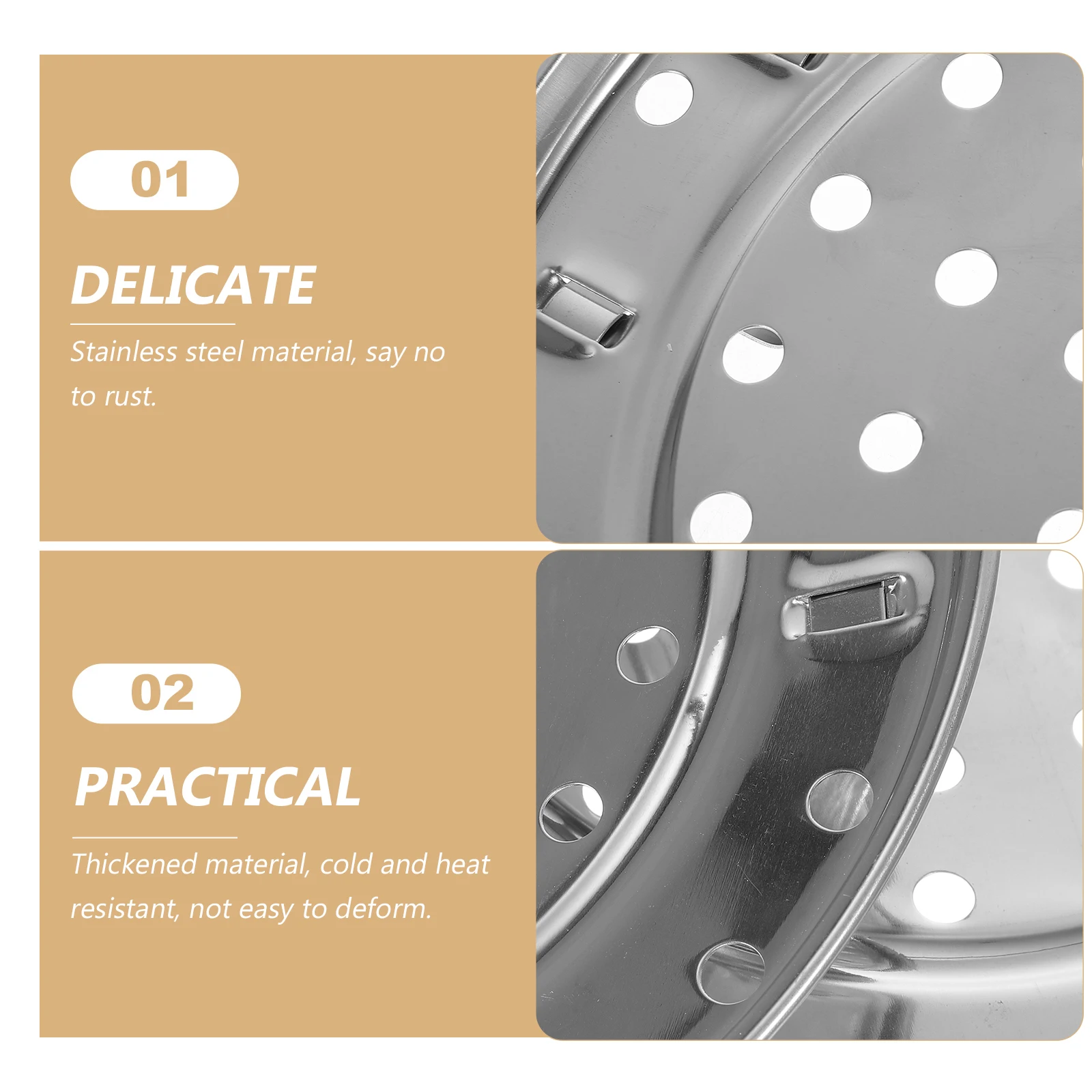 2pcs Stainless Steel Steamer Rack 20CM Thickened Even Holes Rice Cooker Steam Kitchen Appliances Heat Resistant
2pcs Stainless Steel Steamer Rack 20CM Thickened Even Holes Rice Cooker Steam Kitchen Appliances Heat Resistant