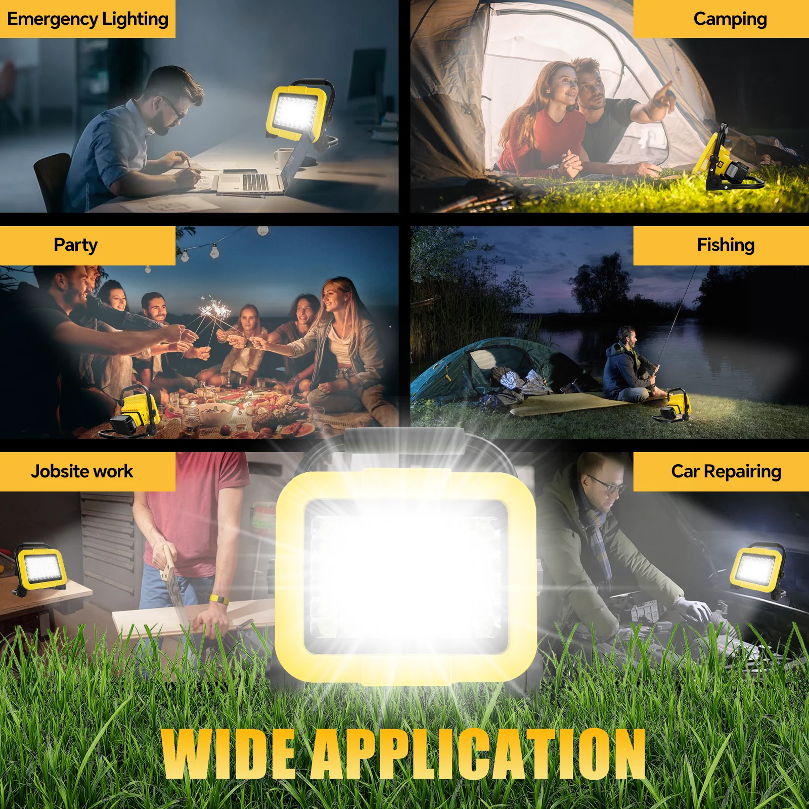 50W 5000LM LED Work Light Cordless Portable Spotlight Outdoor Fishing Handheld Emergency Tool Light For Dewalt 20V Battery Pin
50W 5000LM LED Work Light Cordless Portable Spotlight Outdoor Fishing Handheld Emergency Tool Light For Dewalt 20V Battery Pin