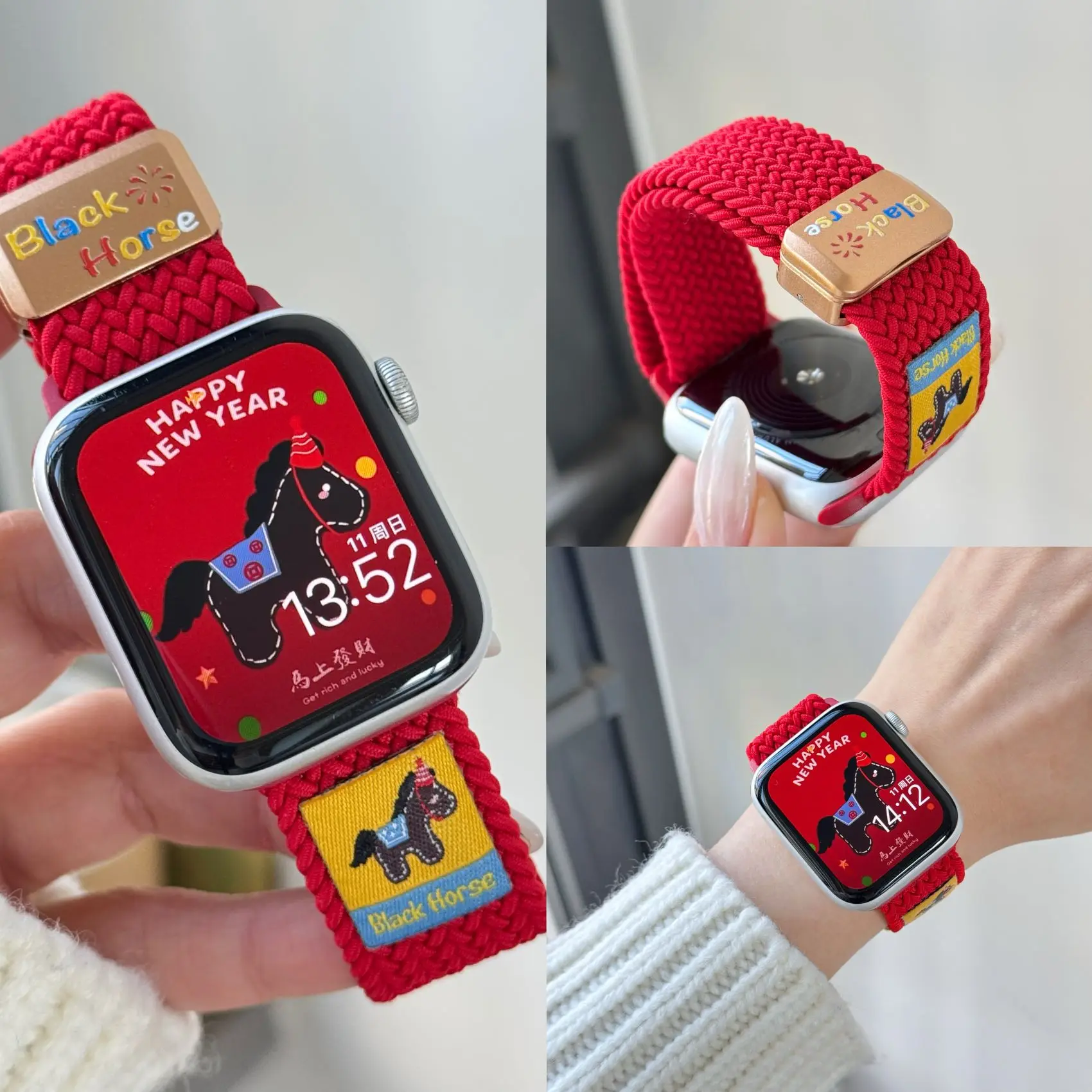 2026 Year of the Horse Nylon Braided Strap for Apple Watch Cute Pony Design for Series S11-S7 SE Ultra 38 40 41 42 44 45 46 49mm
2026 Year of the Horse Nylon Braided Strap for Apple Watch Cute Pony Design for Series S11-S7 SE Ultra 38 40 41 42 44 45 46 49mm