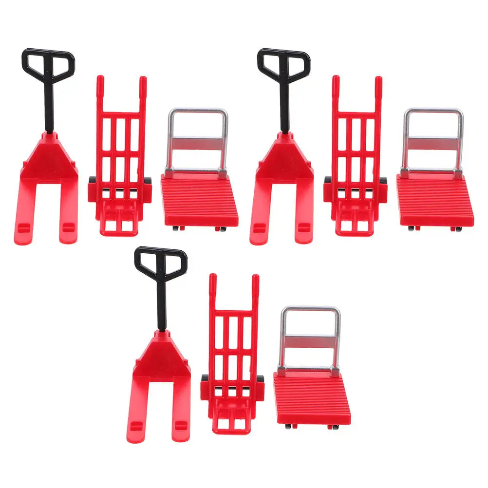 3Sets Miniature Hand Trolley Forklift Platform Cart Moving Tools Realistic Construction Vehicle Learning Props for Kids
3Sets Miniature Hand Trolley Forklift Platform Cart Moving Tools Realistic Construction Vehicle Learning Props for Kids