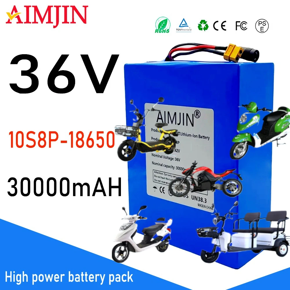 New Arrival 36V 30Ah 18650 10S8P Lithium Battery Pack with BMS 1500W for Various Energy Storage Backup and Electric Devices
New Arrival 36V 30Ah 18650 10S8P Lithium Battery Pack with BMS 1500W for Various Energy Storage Backup and Electric Devices