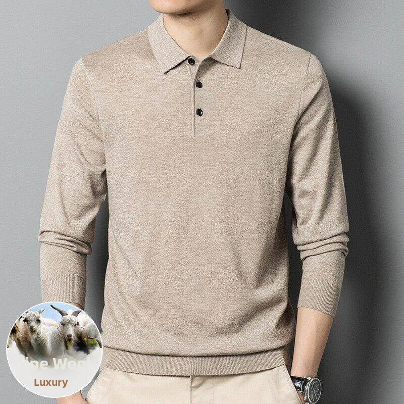 Autumn New Style Thin Long Sleeve Collar Knitted Sweater Middle-aged Base Layer Woolen Shirt Pure Color Simple Design
Autumn New Style Thin Long Sleeve Collar Knitted Sweater Middle-aged Base Layer Woolen Shirt Pure Color Simple Design
