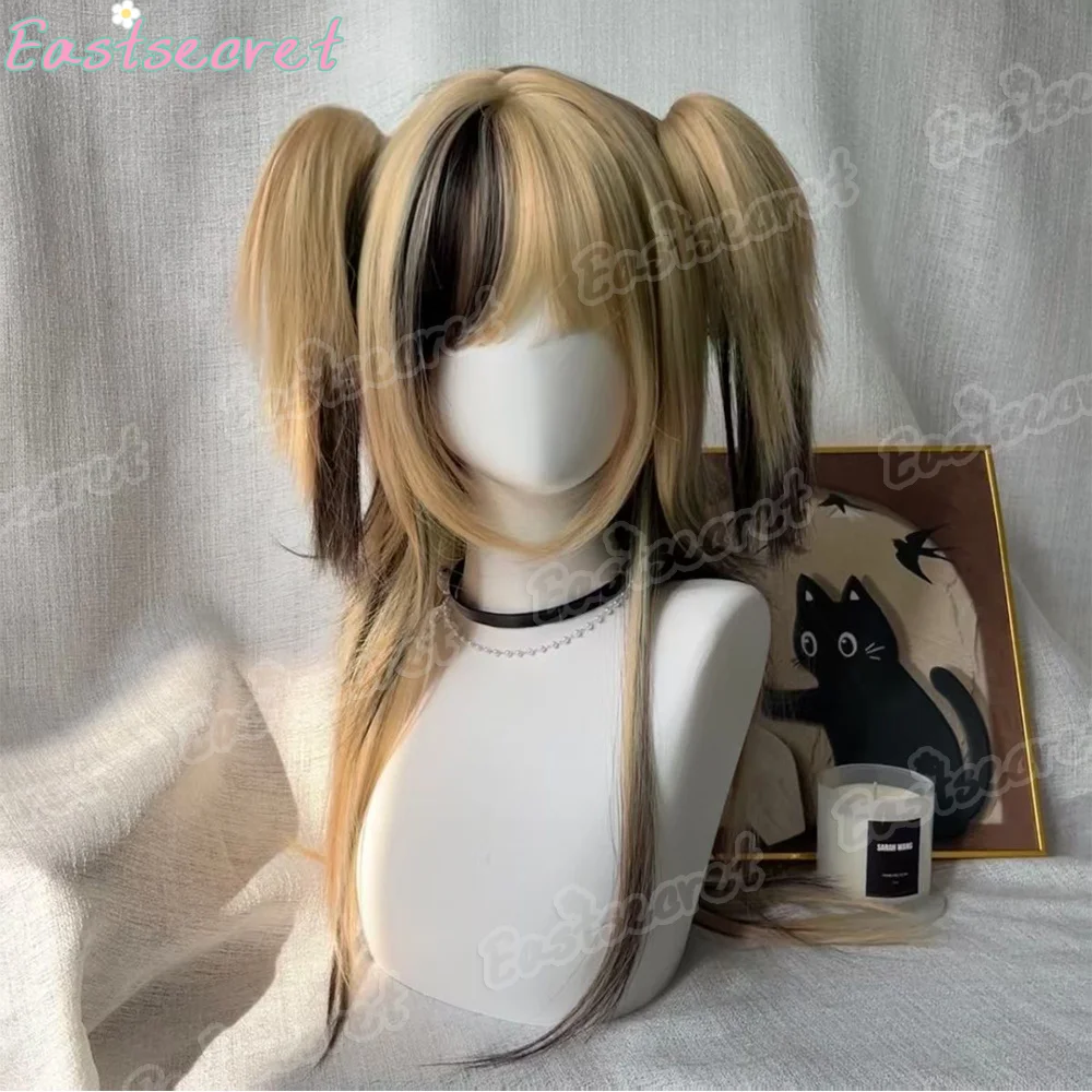 Синтетический парик EAST, длинные волосы, золотисто-черная окраска, нишевая субкультурная мода, косплей, милый и стильный парик для девушки в стиле Лолита с двойными хвостиками
Синтетический парик EAST, длинные волосы, золотисто-черная окраска, нишевая субкультурная мода, косплей, милый и стильный парик для девушки в стиле Лолита с двойными хвостиками