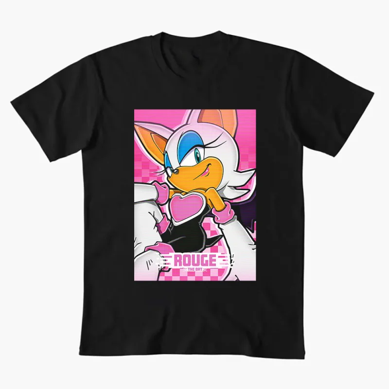 Rouge The Bat Shadow The Hedgehog Character Anmie Graphic T-Shirt Y2K clothes Cute Cartoon print Short Sleeve tee All size tops
Rouge The Bat Shadow The Hedgehog Character Anmie Graphic T-Shirt Y2K clothes Cute Cartoon print Short Sleeve tee All size tops