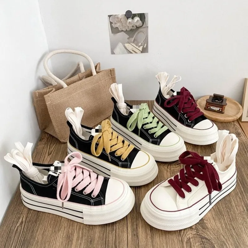 Women’s Thick Soled Canvas Shoes Cross Strap Low Cut Casual Sneakers Comfortable and Breathable Flat Shoes zapatillas de mujer
Women’s Thick Soled Canvas Shoes Cross Strap Low Cut Casual Sneakers Comfortable and Breathable Flat Shoes zapatillas de mujer
